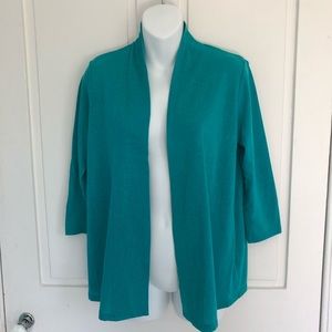 NWT Talbots Jade Green Open Lightweight Cardigan Topper Petite Small PS